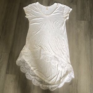 White high low dress